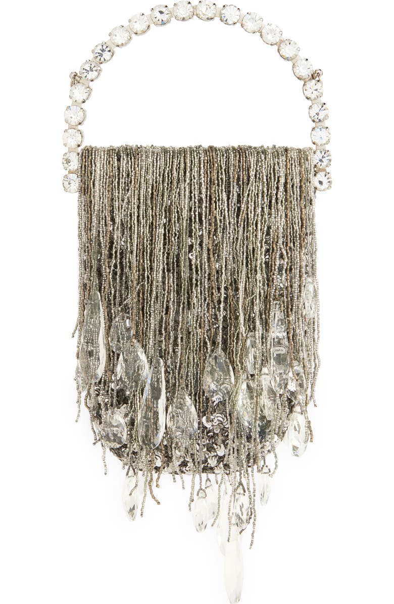 L’alingi Micro Crystal Fringe Top Handle Bag, Main, color,