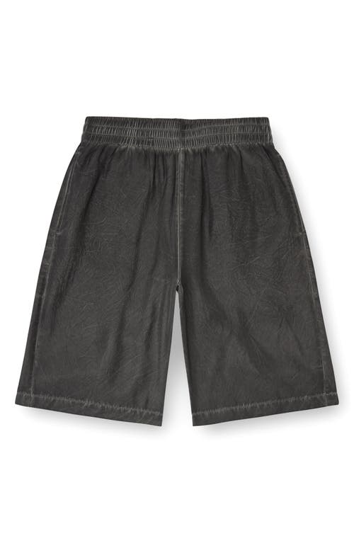 Diesel Leon Black Bermuda Pants With Elastic Waist And Two Rear Welt Pockets In Tech Fabric Man In Deep/black