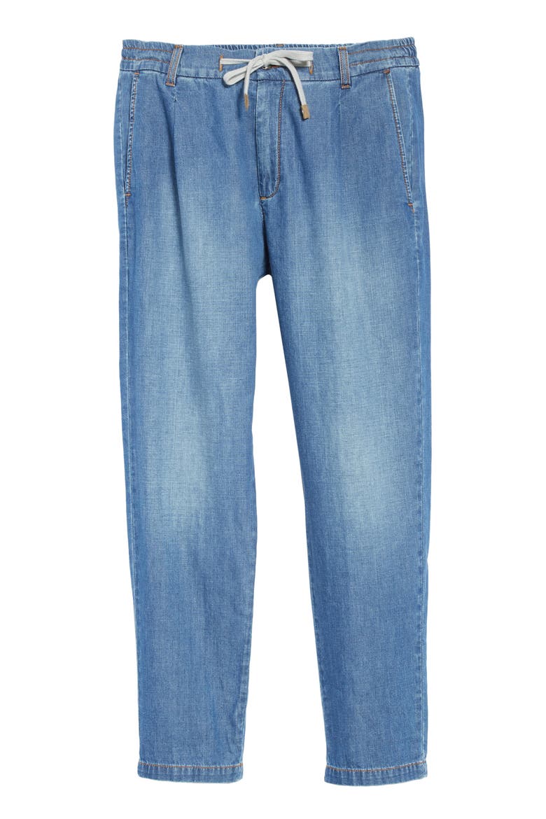 Stretch Denim Slim Fit Jogger Dress Pants, Alternate, color, DENIM