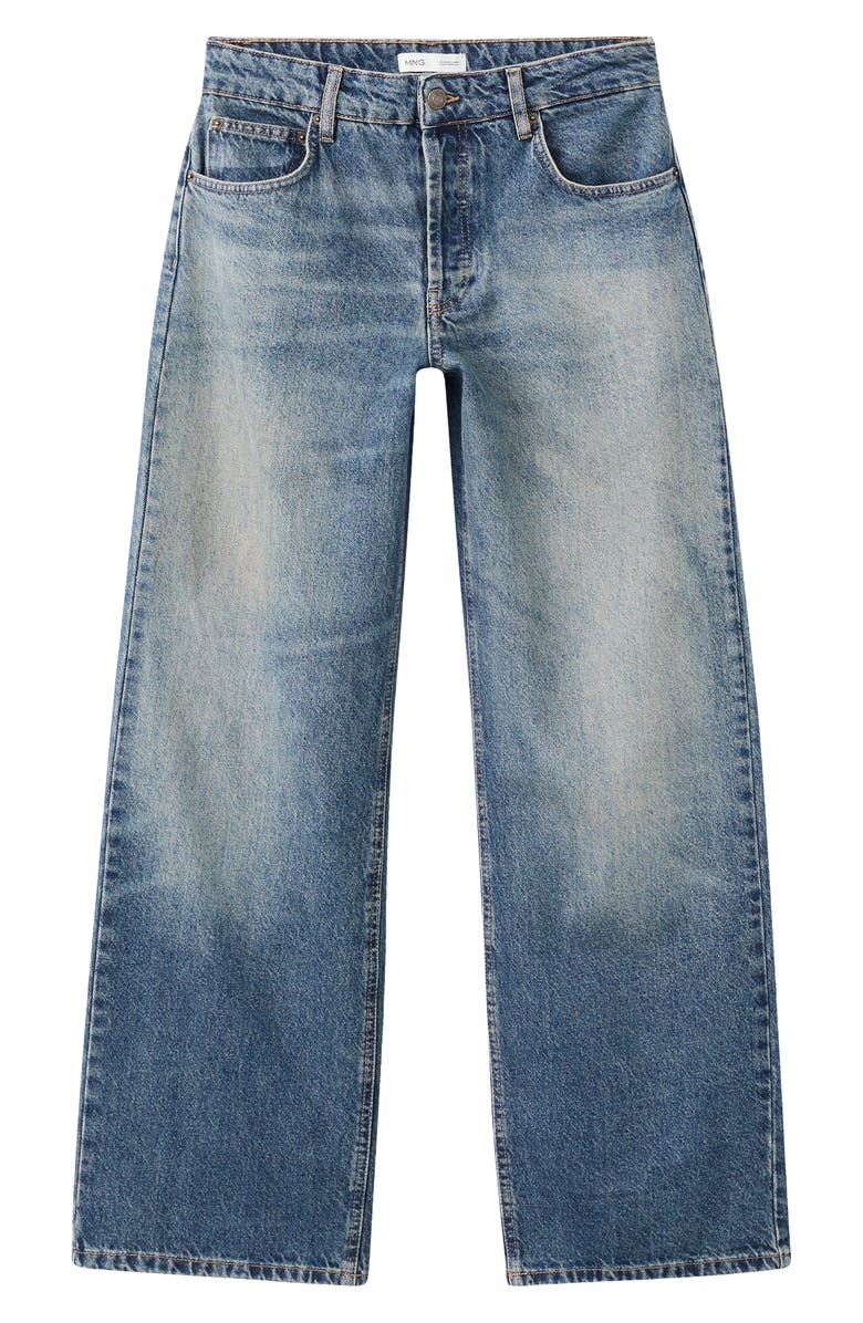 MANGO Low Rise Straight Leg Jeans, Alternate, color, 