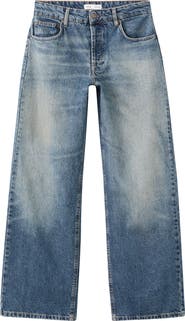MANGO Low Rise Straight Leg Jeans