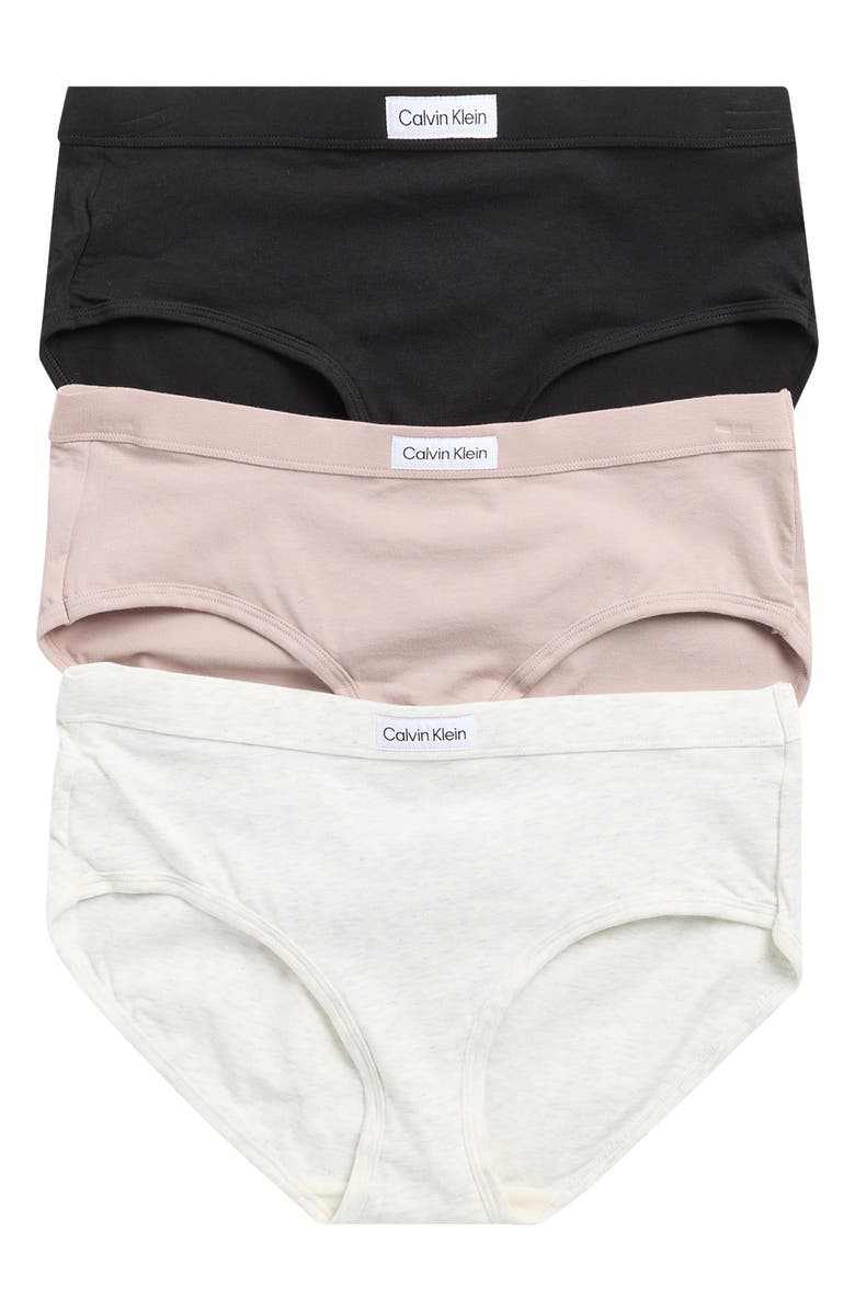 Calvin Klein Classic Comfort 3-Pack Cotton Briefs, Main, color, Black/ Beige/ Off White