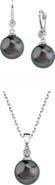 The Pearl Source Tahitian South Sea Pearl & Diamond Michelle Jewelry Set
