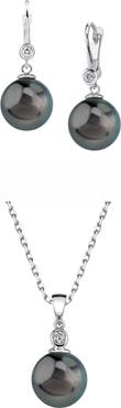 The Pearl Source Tahitian South Sea Pearl & Diamond Michelle Jewelry Set