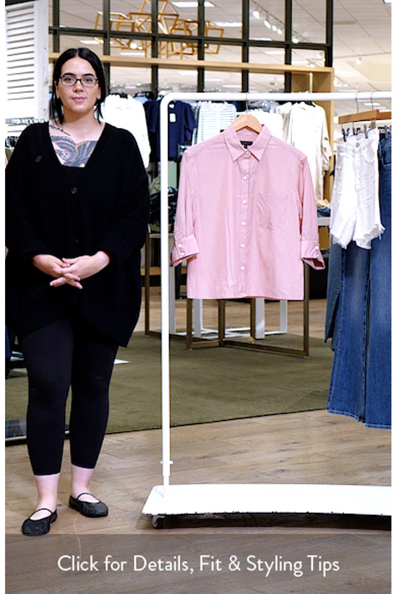 Lucia Stripe Poplin Button-Up Shirt video