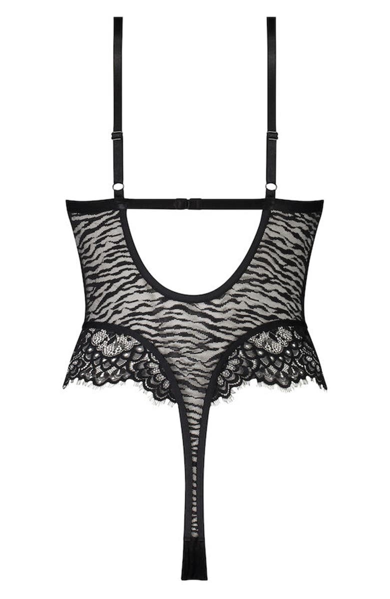 Hunkemöller Misio Mesh & Lace Teddy, Alternate, color, 