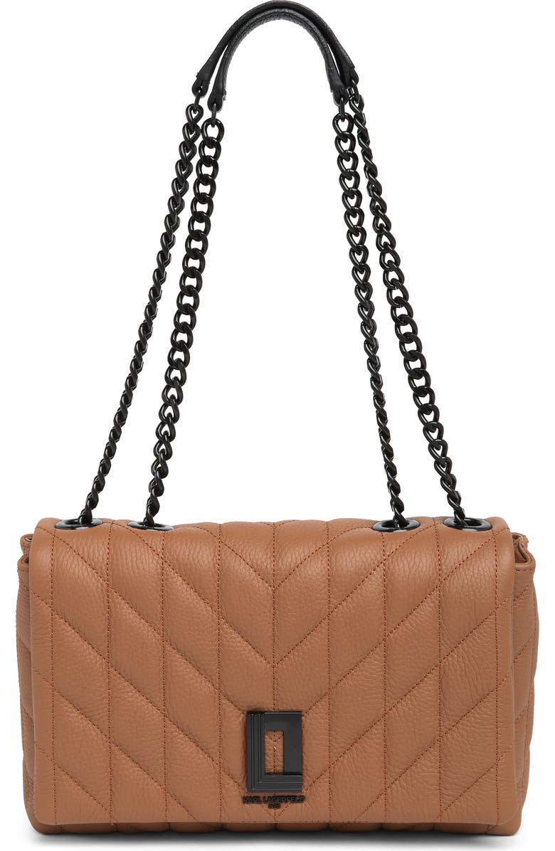 KARL LAGERFELD PARIS Lafayette Quilted Mid Shoulder Bag, Main, color,