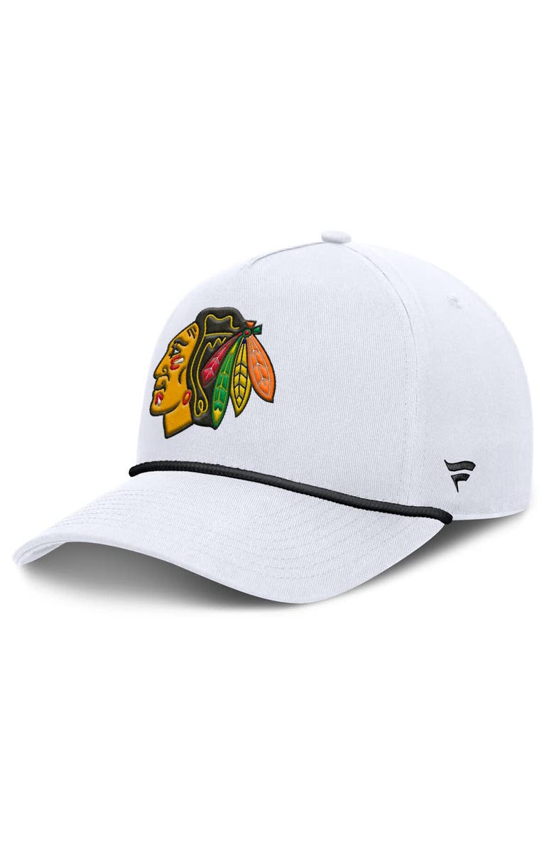 FANATICS Men's Fanatics White Chicago Blackhawks Rope A-Frame Adjustable Hat, Main, color, 
