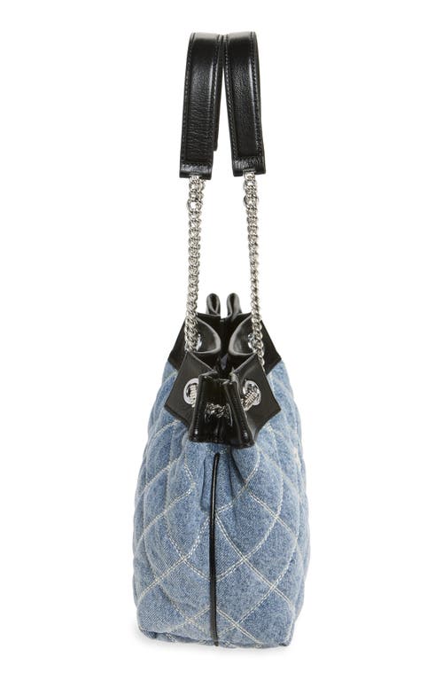 MARC JACOBS MARC JACOBS THE QUILTED DENIM CHAIN SACK BAG