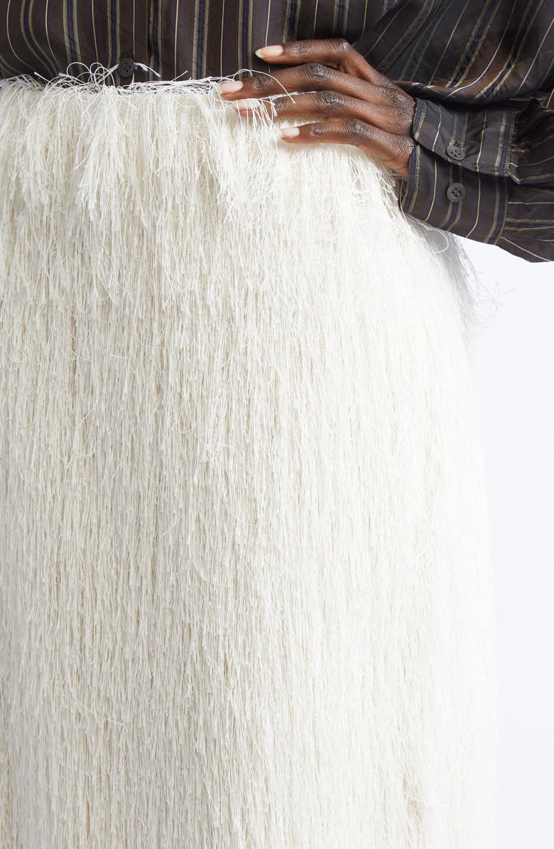 Dries Van Noten Sokna Fringe Midi Skirt, Alternate, color, 