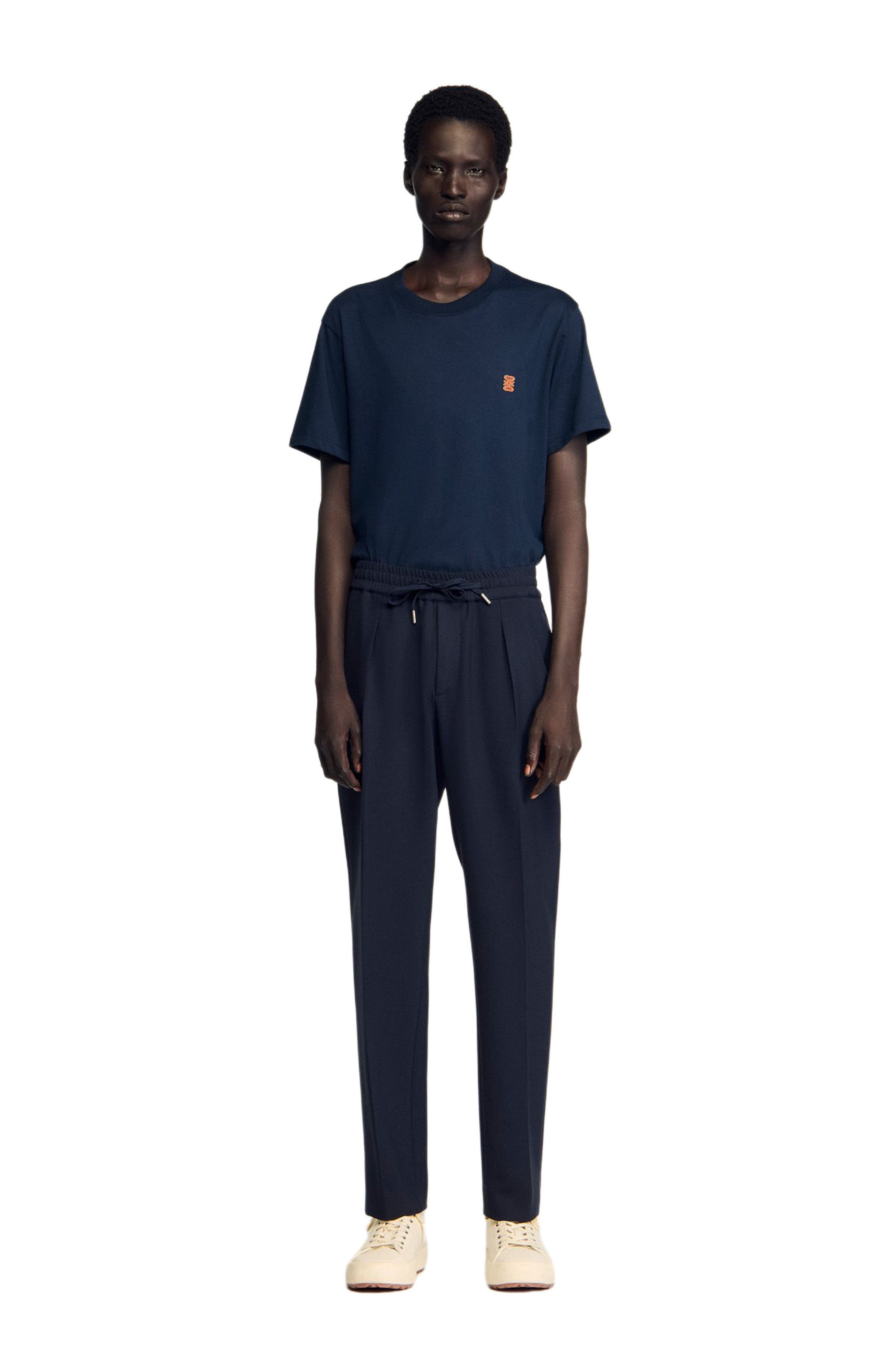 Elasticated straight-leg trousers - image 4