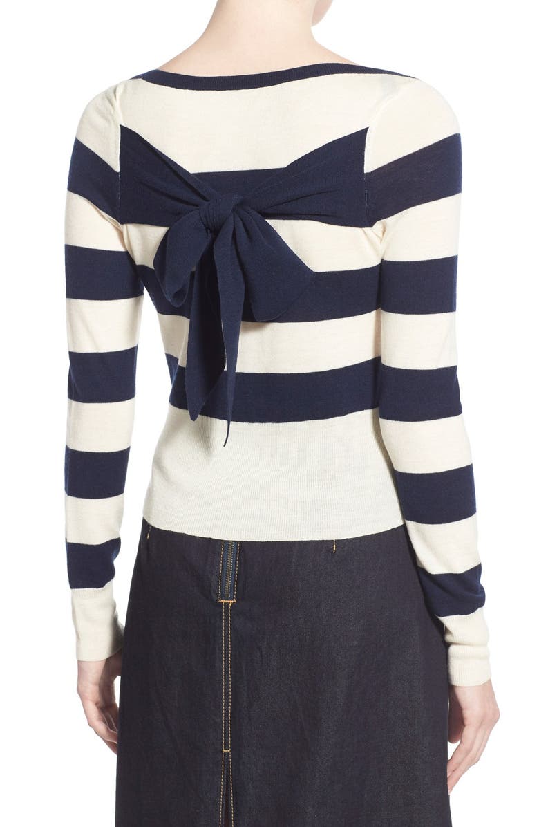 Chelsea28 Olivia Palermo + Chelsea28 Stripe Wool & Cashmere Pullover, Alternate, color, 