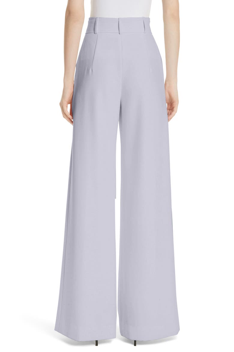Italian Cady Trapunto Tie Waist Trousers, Alternate, color, WHITE