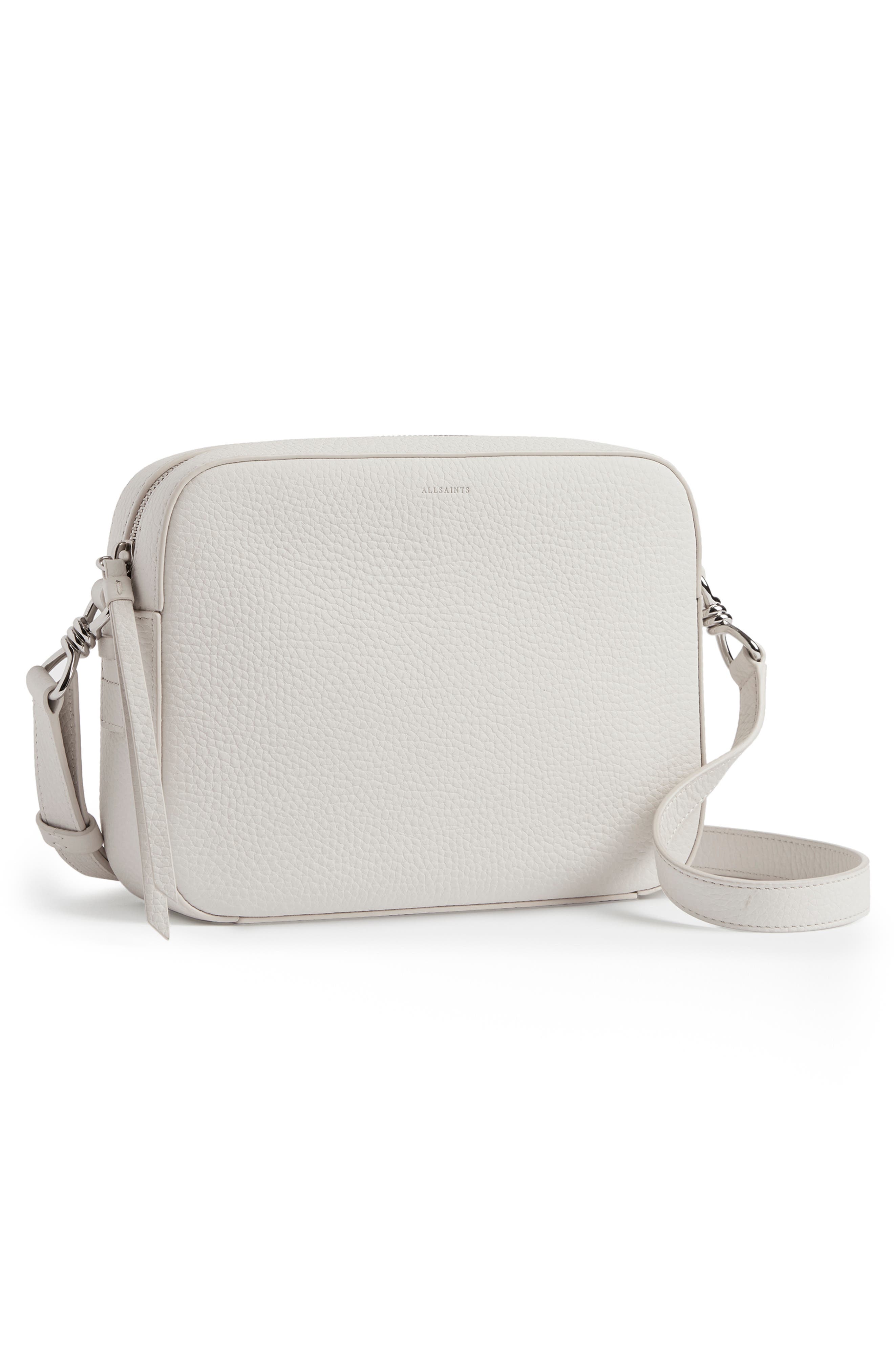Captain Lea Leather Crossbody Bag, Alternate, color, CHALK WHITE