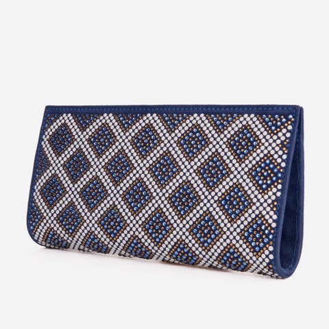The Nampula Glitter Suede Leather Small Clutch