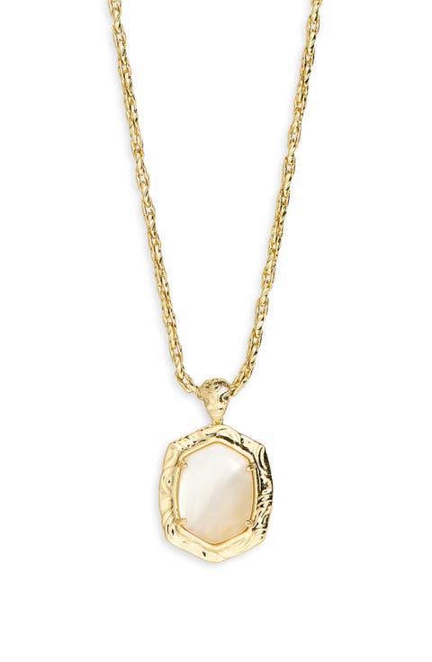Daphne Frame Stone Pendant Necklace