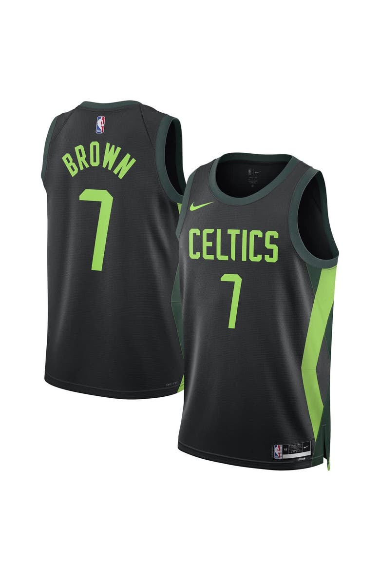 Unisex Nike Jaylen Brown Black Boston Celtics 2024/25 Swingman Player Jersey - City Edition, Alternate, color, Black