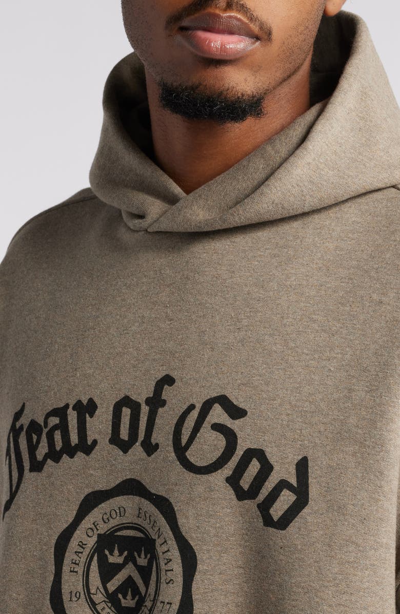 Fear of God Essentials Heavyweight Fleece Shrunken Hoodie, Alternate, color,