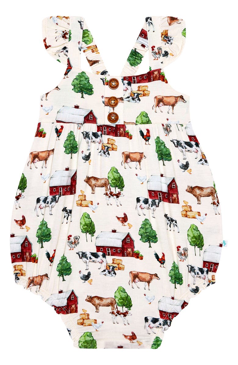 Posh Peanut Kids' Nashville Ruffle Bubble Romper, Main, color, 