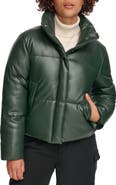Levi's Water Resistant Faux Leather Puffer Jacket
