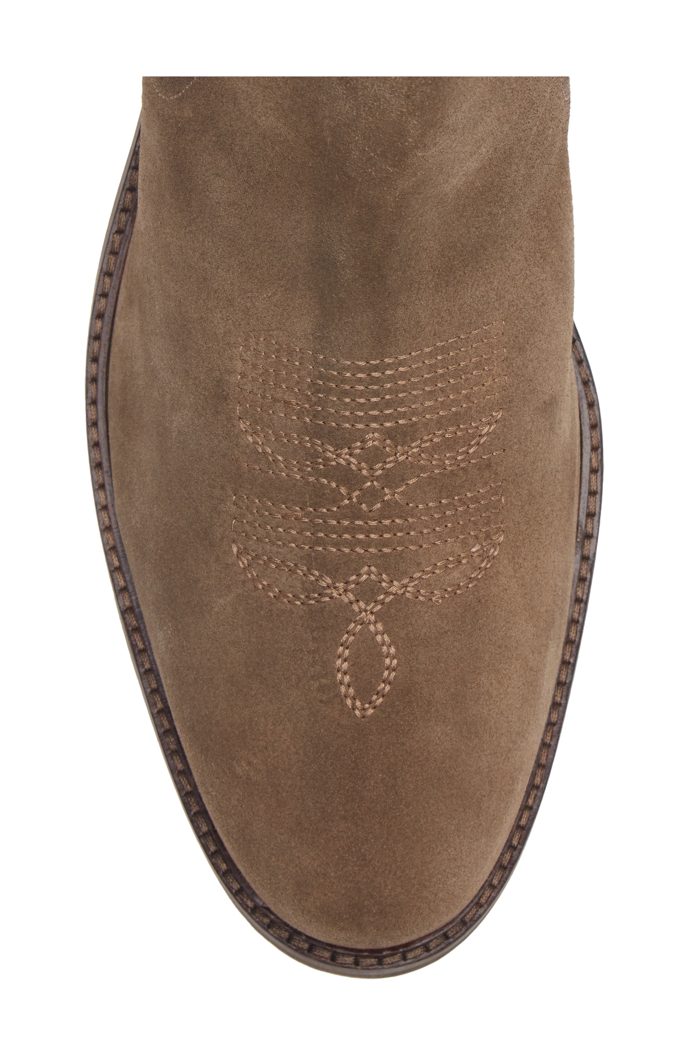 Wyatt Leather Chelsea Boot, Alternate, color, DARK TAUPE SUEDE PU