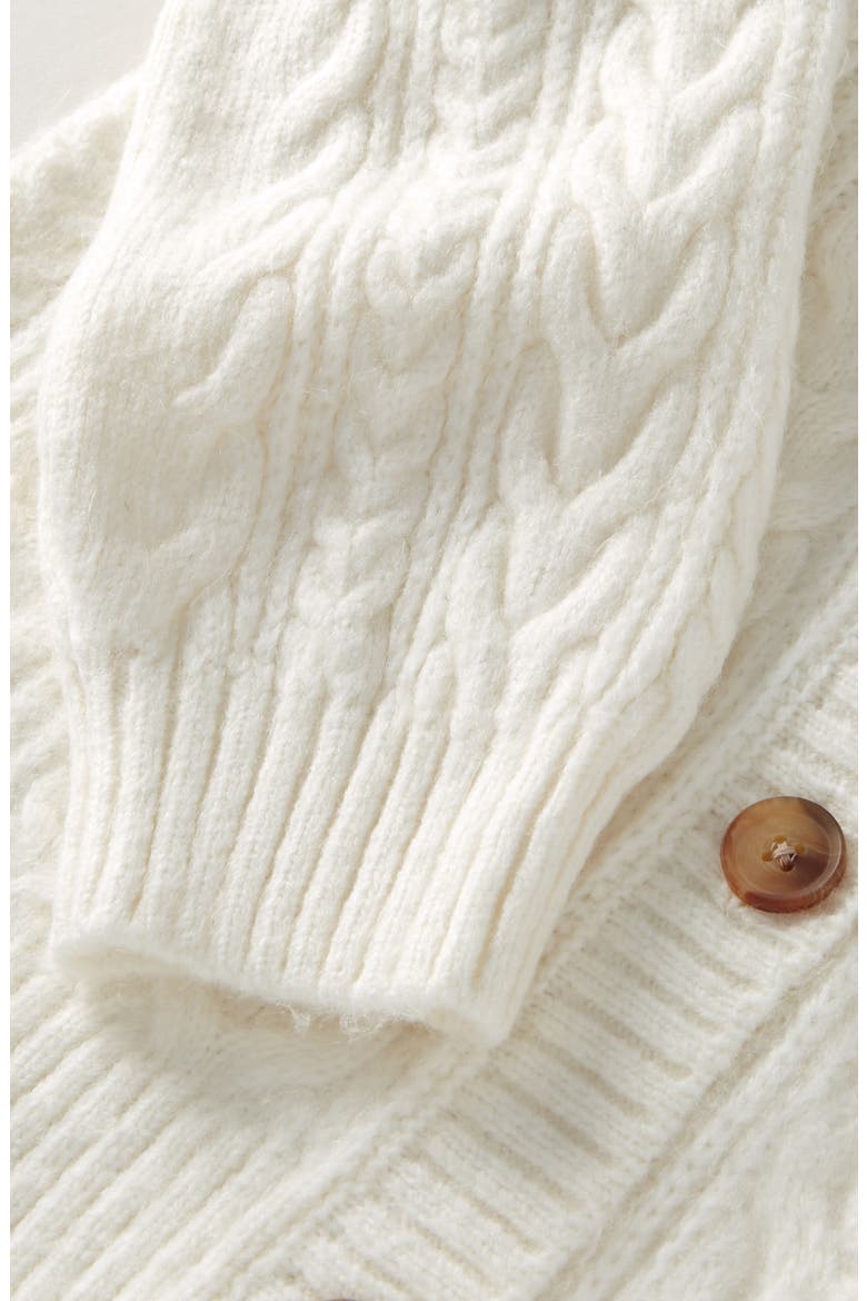 Kids' Oversize Cable Cardigan, Alternate, color, IVORY EGRET