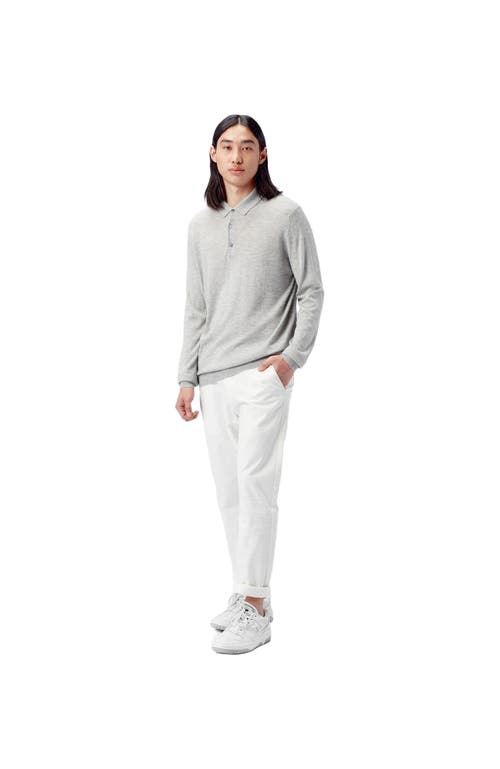 Gobi Mongolian Cashmere Cashmere Silk Polo In Gray