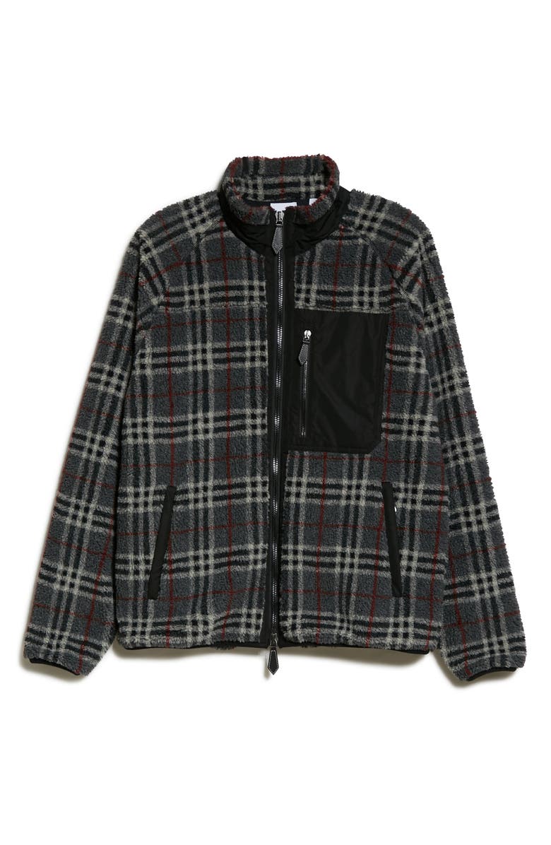 Burberry Check Fleece Jacket, Alternate, color,