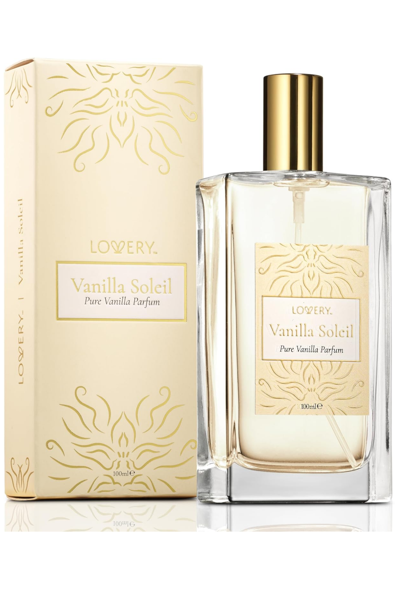 Lovery Vanilla Soleil Eau de Parfum, Made in France, 100ml, Main, color, Gold, Cream