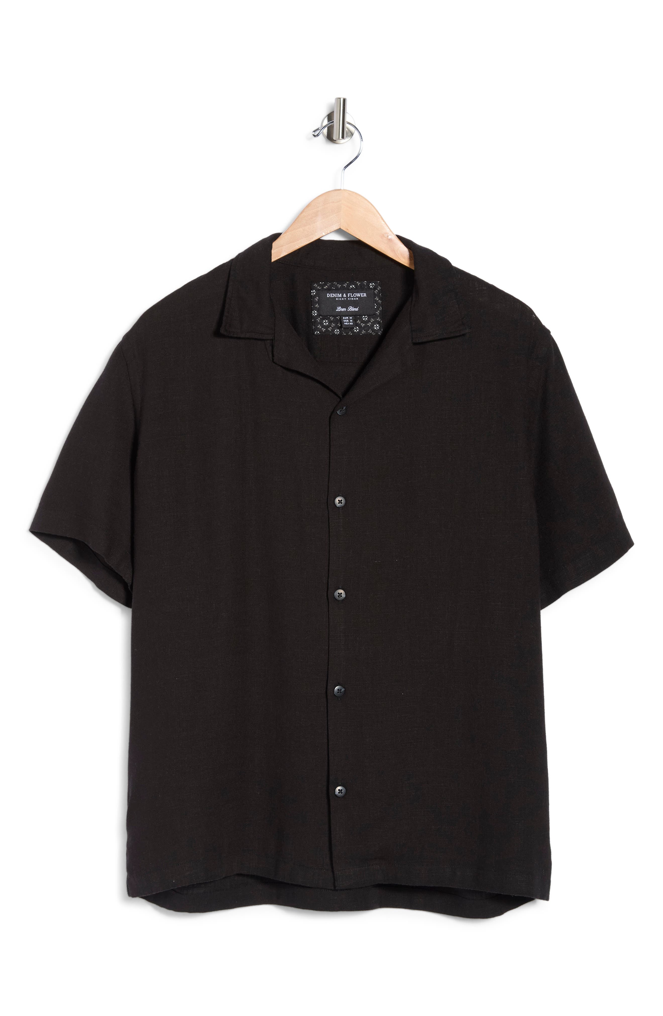 DENIM AND FLOWER Solid Camp Shirt