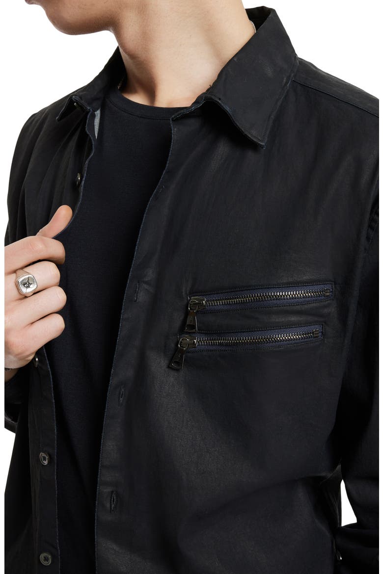 Slim Fit Button-Up Shirt Jacket, Alternate, color, NAVY