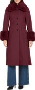 Vince Camuto Faux Fur Trim Maxi Coat