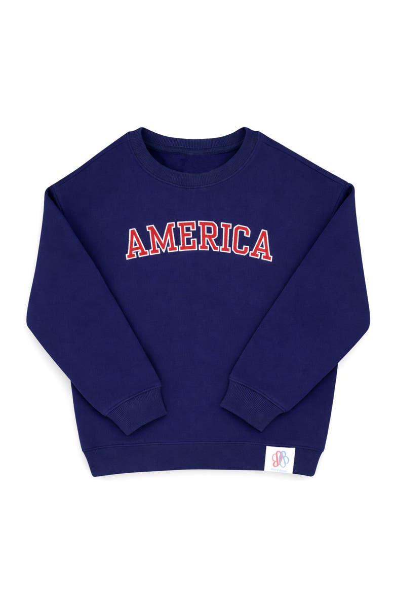 Bits & Bows Adult America Sweatshirt, Main, color, Navy Blue