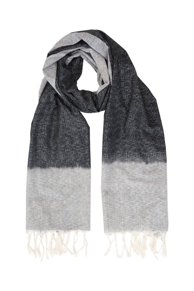 Black and Gray Timeless Scarf, Alternate, color, Black