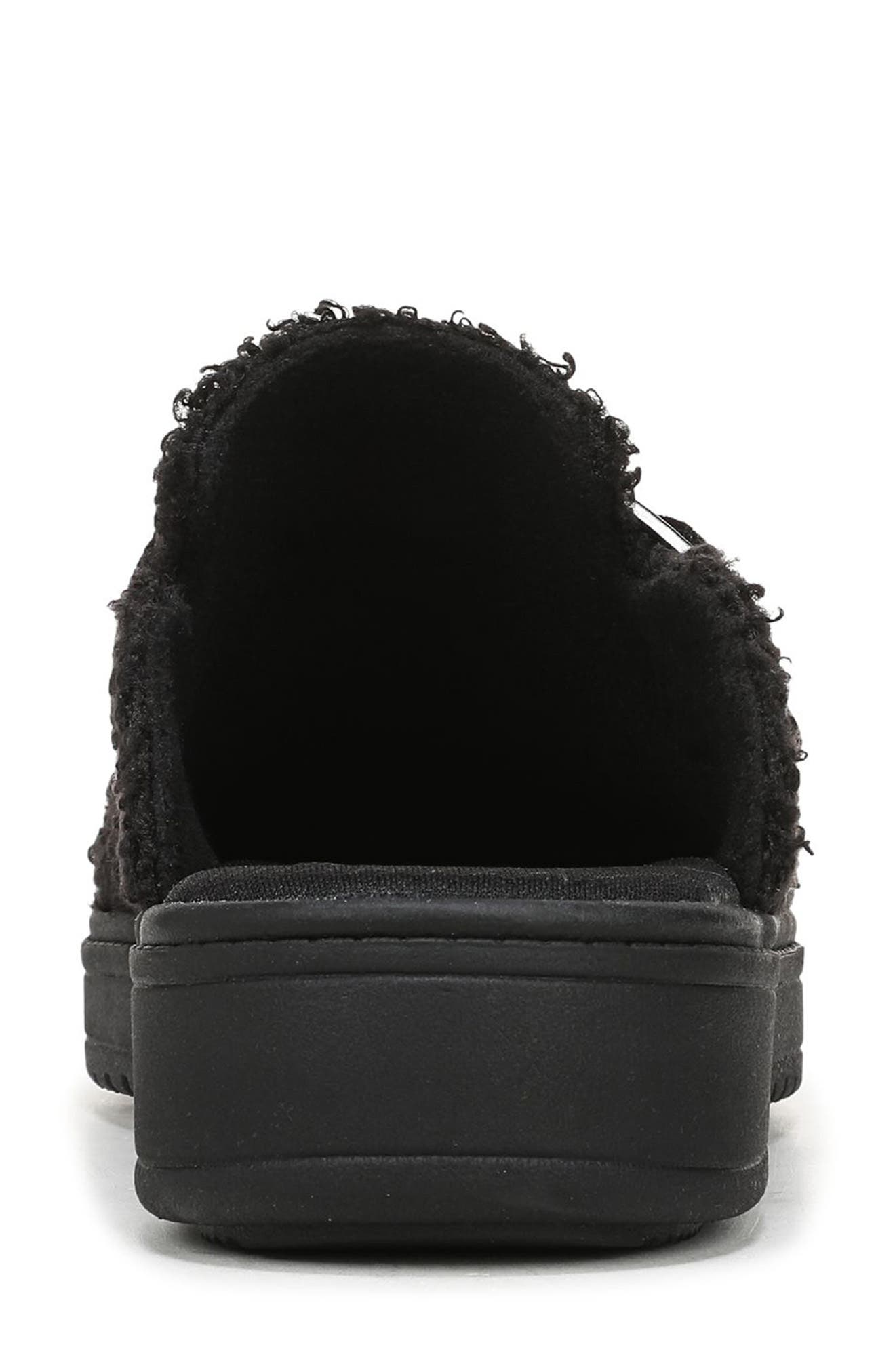 LifeStride Vibe Cozy Faux Shearling Mule, Alternate, color, Black