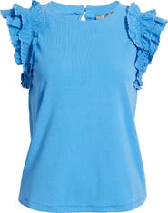 Wit & Wisdom Ruffle Sleeve Top
