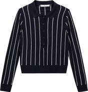 MANGO Stripe Polo Sweater