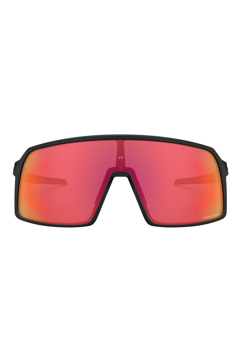 Sutro 137mm Prizm™ Shield Sunglasses, Main, color, BLACK / RED