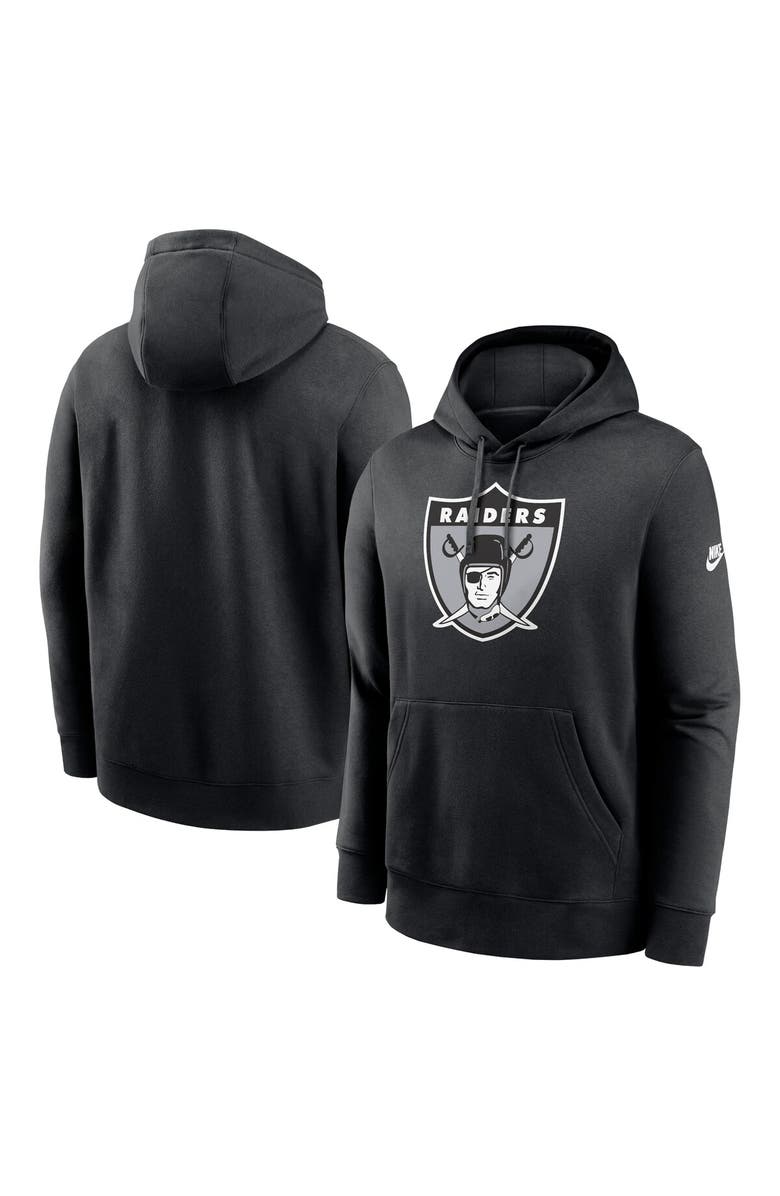 Nike Men's Nike Black Las Vegas Raiders Rewind Club Logo Pullover Hoodie, Main, color, 