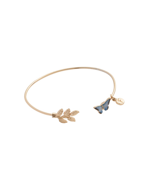 Enamel Blue Butterfly Bangle