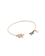 Fable England Enamel Blue Butterfly Bangle