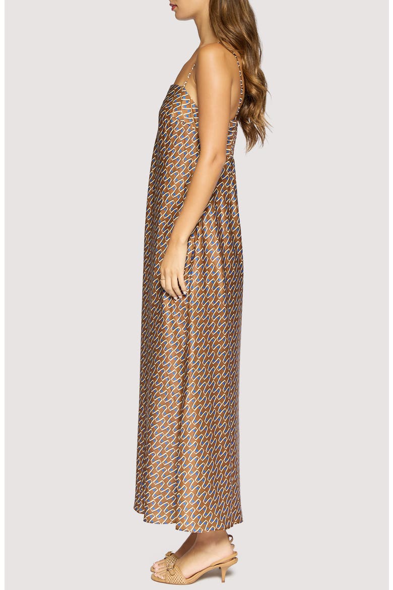 Nights in Capri Maxi Dress, Alternate, color, BROWN-MULTI