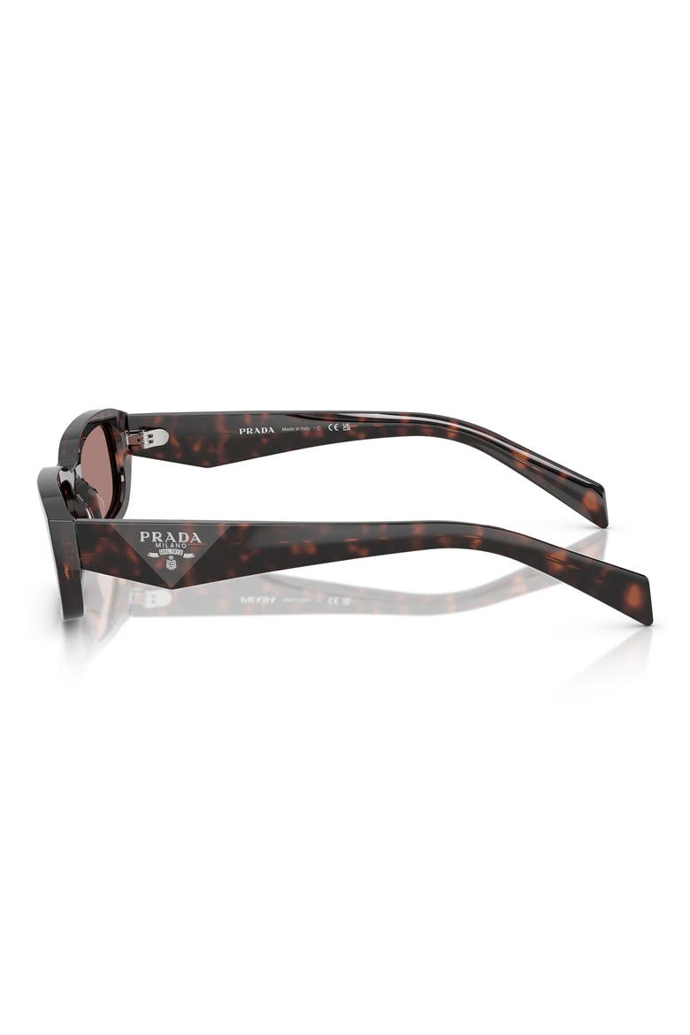 53mm Rectangular Sunglasses, Alternate, color, LIGHT BROWN