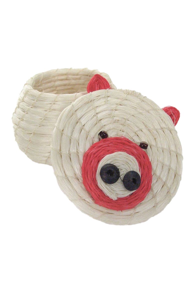 Animal Lidded Basket, Alternate, color, Clever Piggy