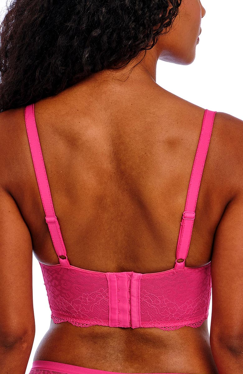 Freya Fancies Full Figure Longline Underwire Bra, Alternate, color, Hotpink