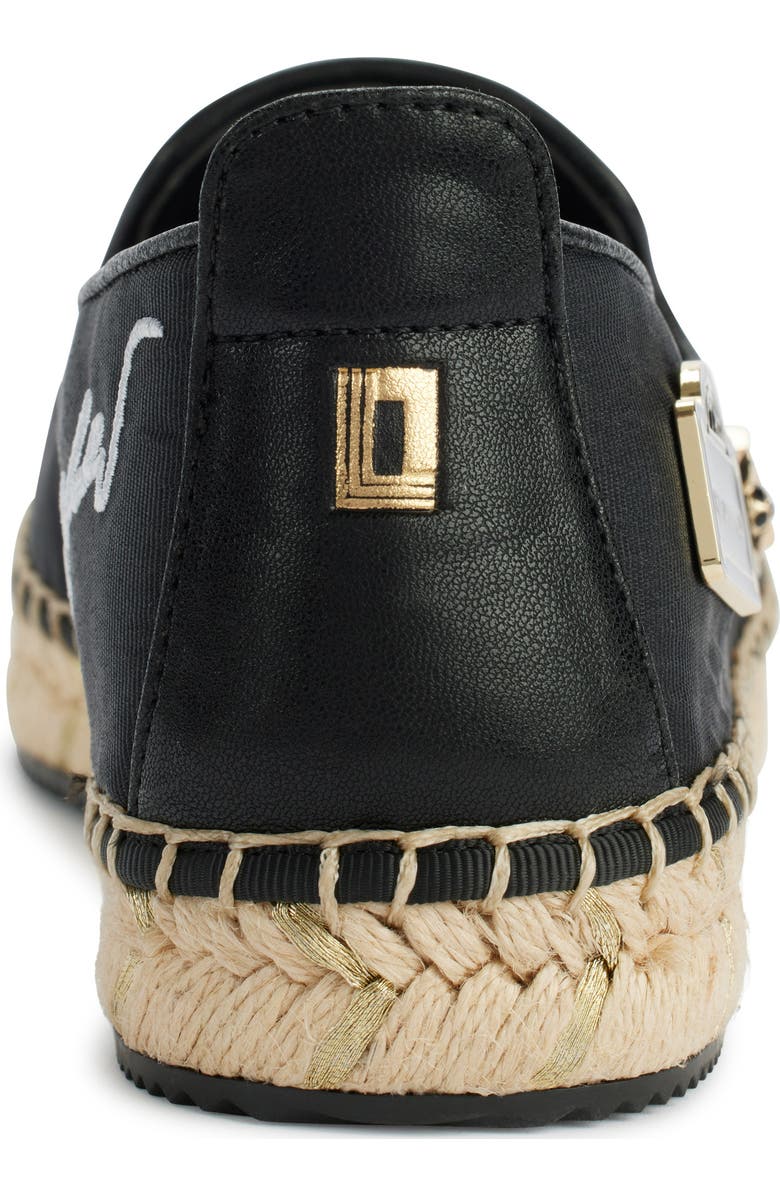 KARL LAGERFELD PARIS Michaela Espadrille Flat, Alternate, color, Black Rue Pins
