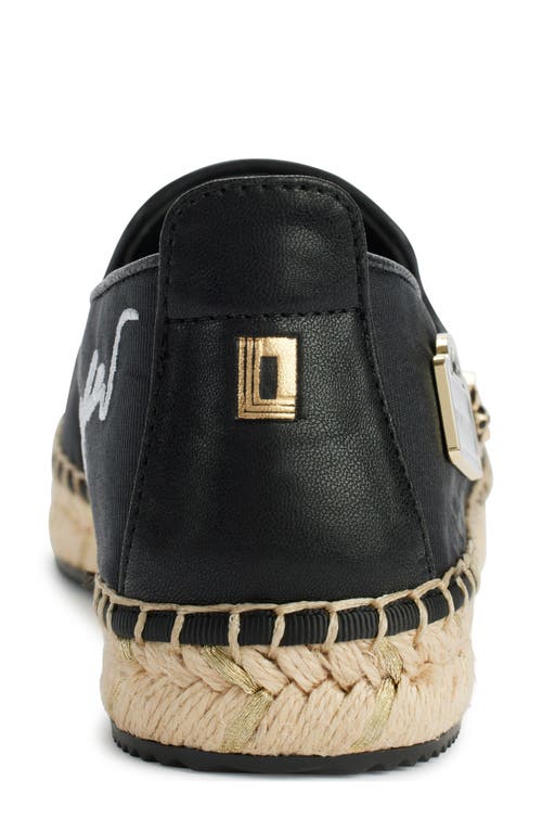 Karl Lagerfeld Michaela Espadrille Flat In Black Rue Pins