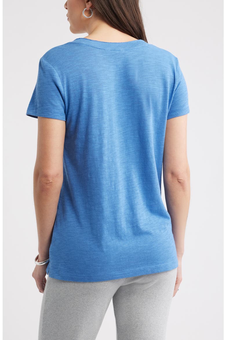 Cotton & Modal V-Neck T-Shirt, Alternate, color, BLUE GLORY