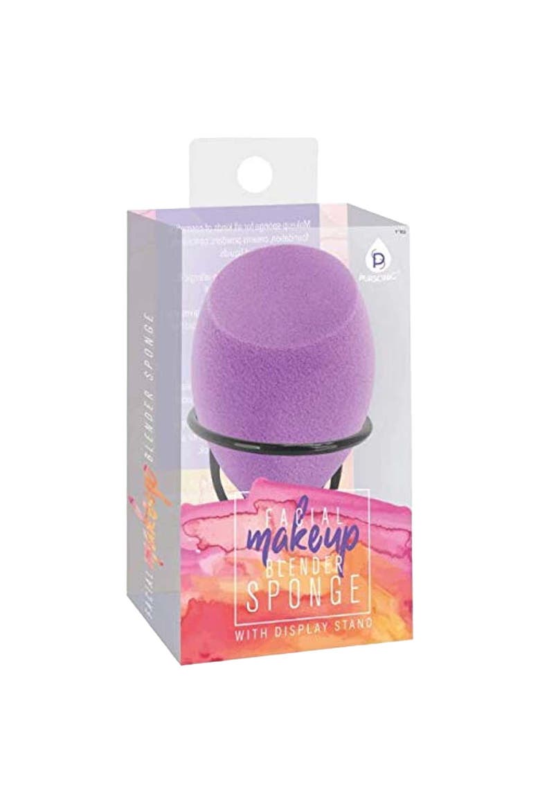 Facial Makeup Blender Sponge with Stand, Alternate, color, Purple