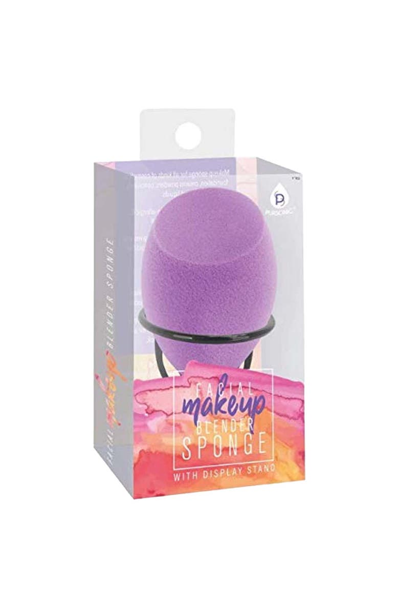 PURSONIC Facial Makeup Blender Sponge with Stand, Alternate, color, Purple